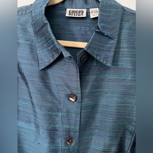 Chicos 2 Silk Shirt Jacket